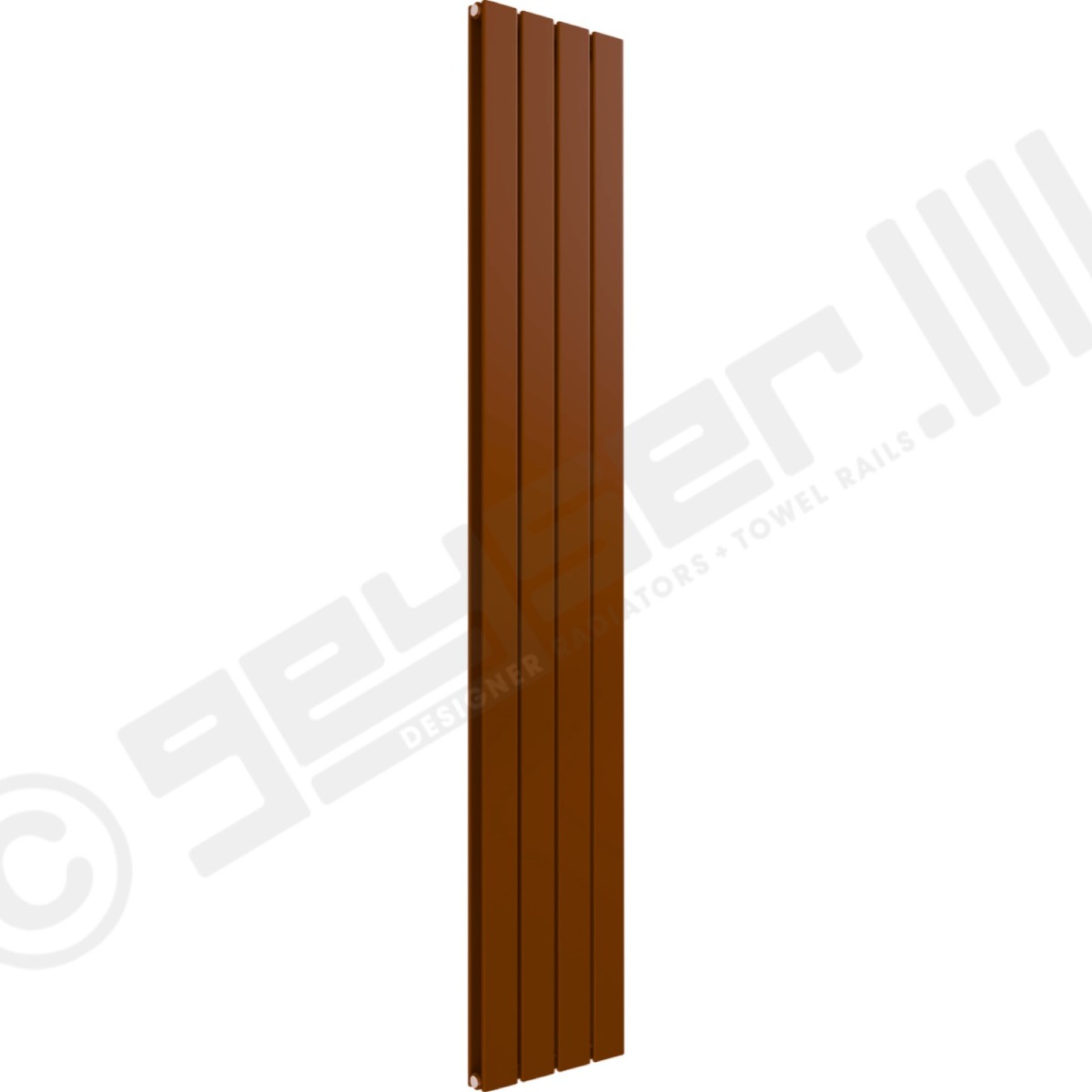 Cardiff Special Vertical Double Panel Radiator 1800mm x 292mm in Clay Brown RAL 8003