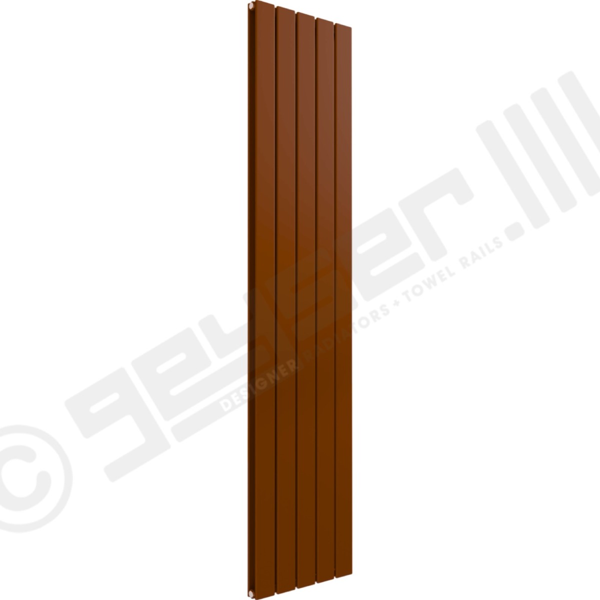 Cardiff Special Vertical Double Panel Radiator 1600mm x 366mm in Clay Brown RAL 8003