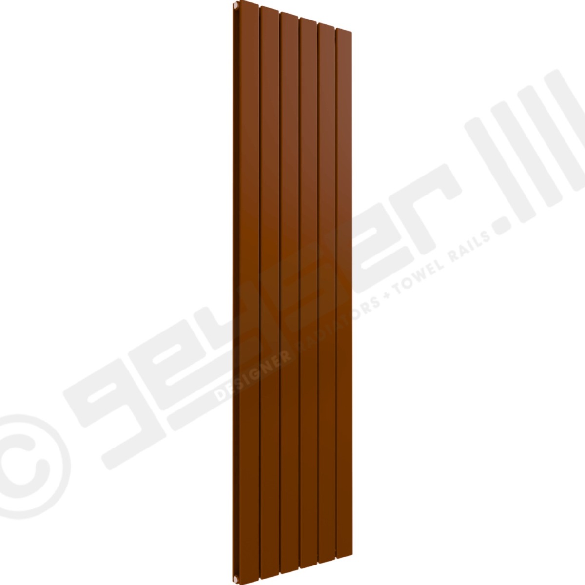 Cardiff Special Vertical Double Panel Radiator 1800mm x 440mm in Clay Brown RAL 8003