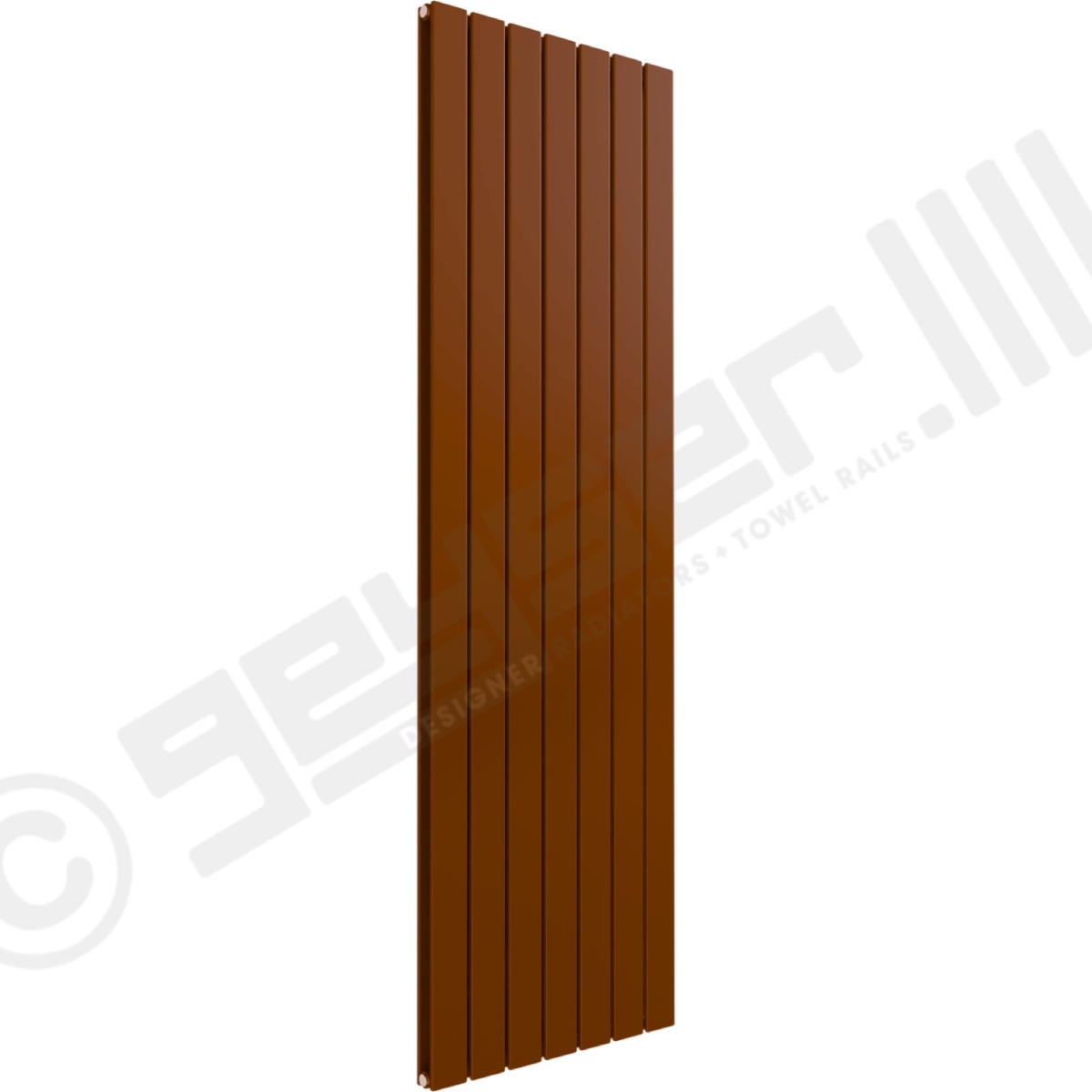 Cardiff Special Vertical Double Panel Radiator 1600mm x 514mm in Clay Brown RAL 8003