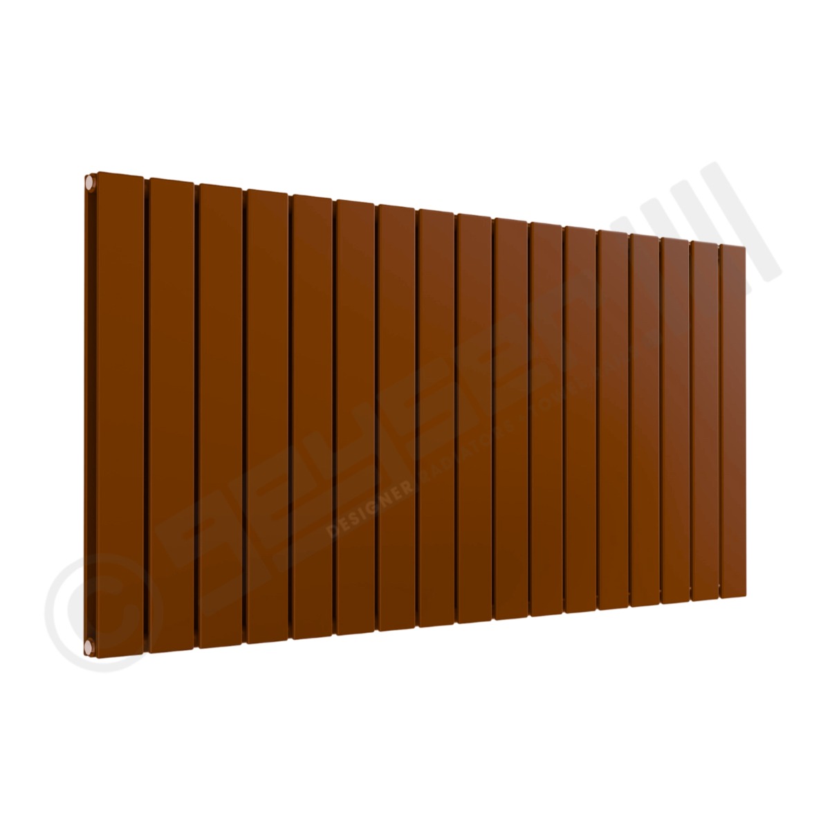 Cardiff Special Horizontal Double Panel Radiator 600mm x 1254mm in Clay Brown RAL 8003