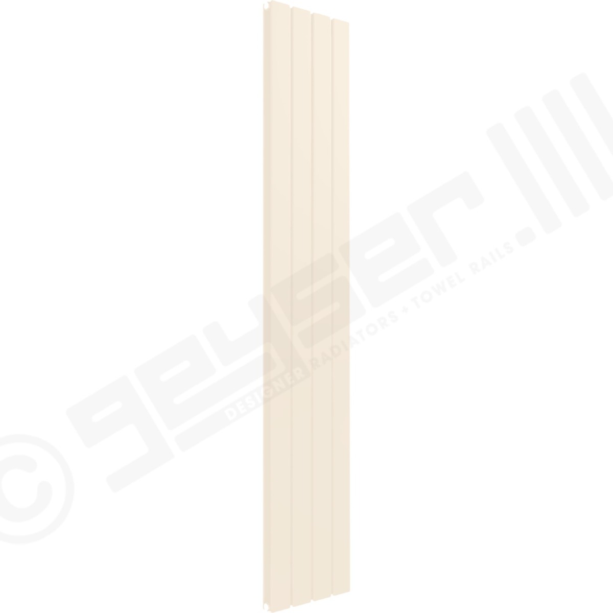 Cardiff Special Vertical Double Panel Radiator 1600mm x 292mm in Cream RAL 9001