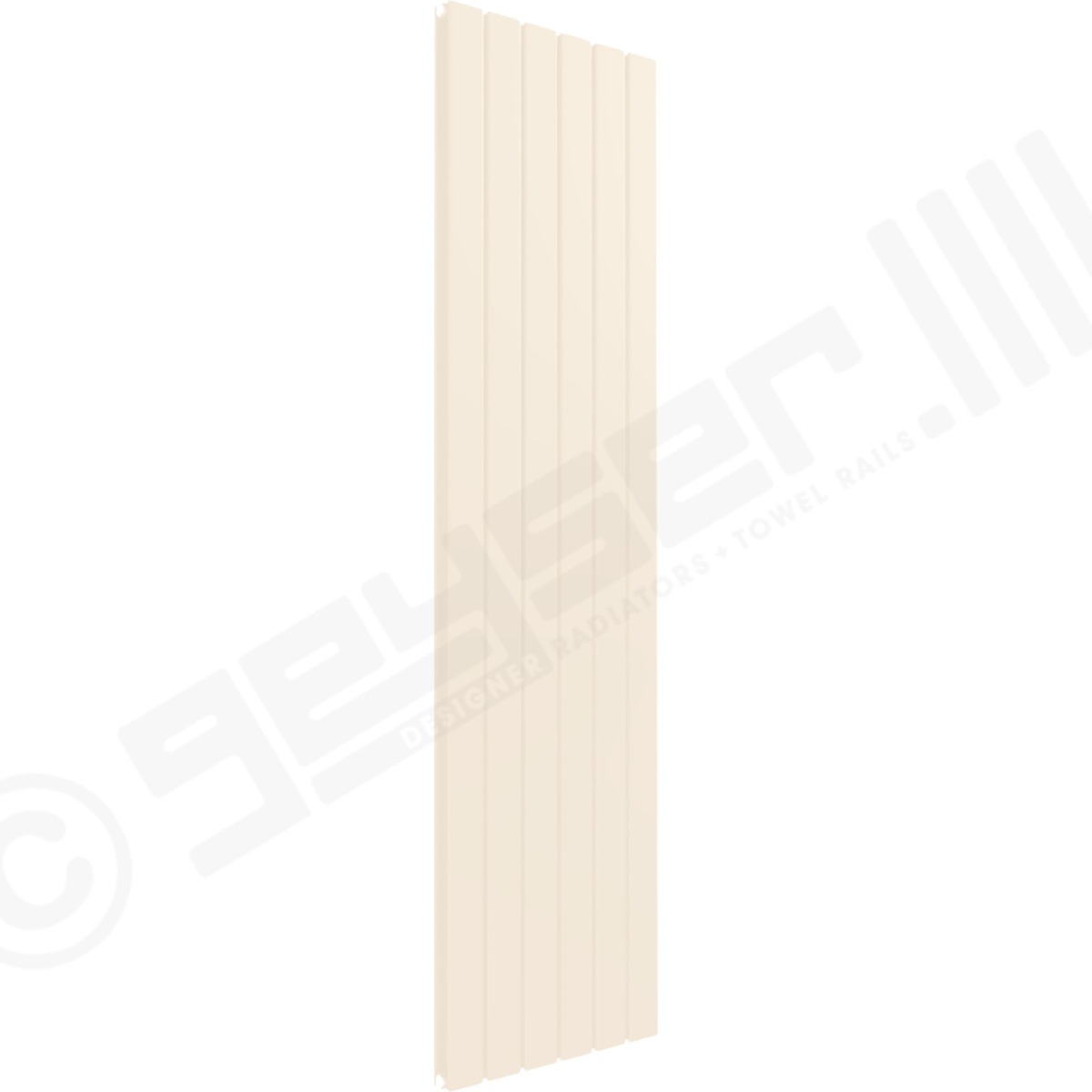 Cardiff Special Vertical Double Panel Radiator 1600mm x 440mm in Cream RAL 9001