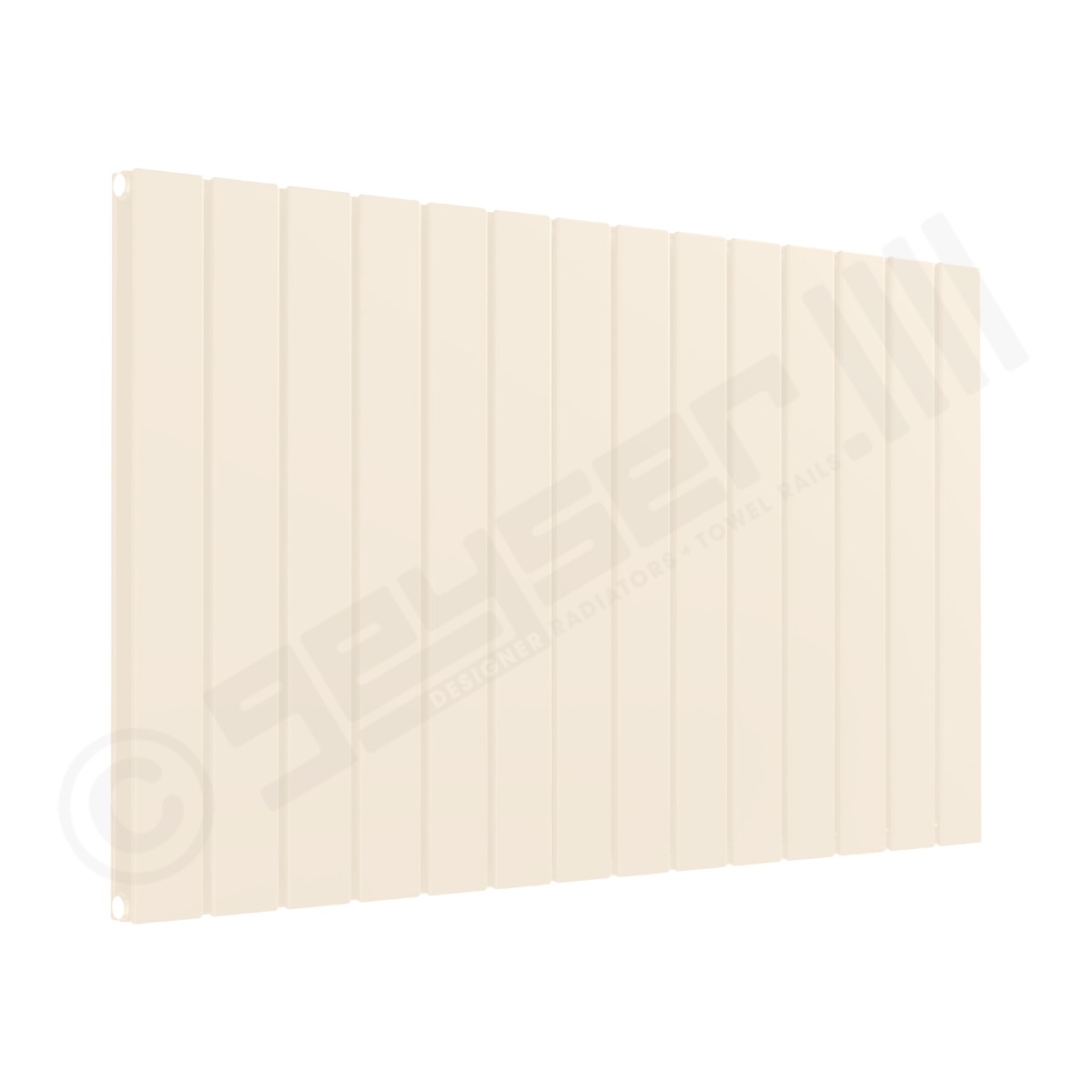 Cardiff Special Horizontal Double Panel Radiator 600mm x 1032mm in Cream RAL 9001