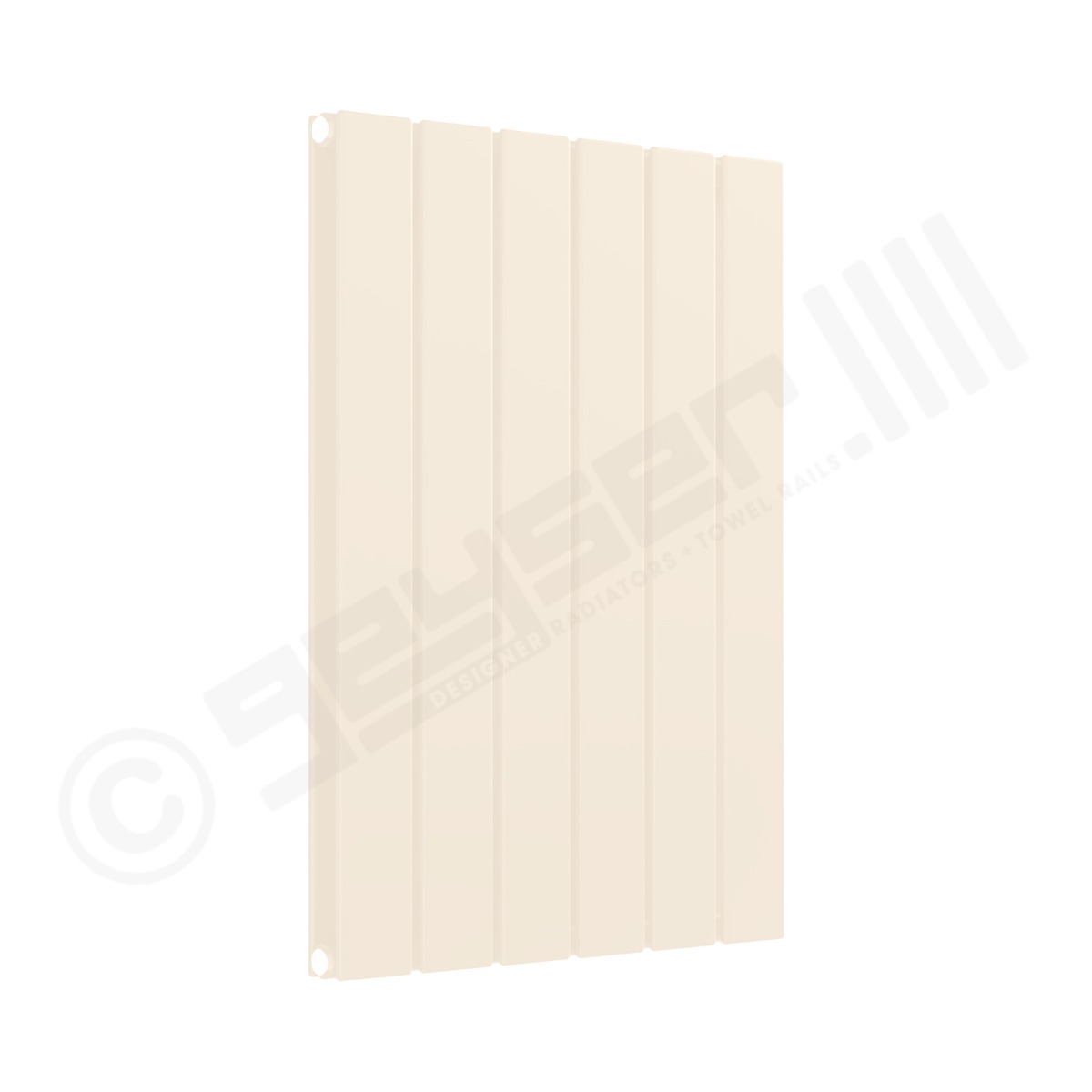 Cardiff Special Flat Horizontal Double Panel Designer Radiator 600mm x 440mm in Cream RAL 9001