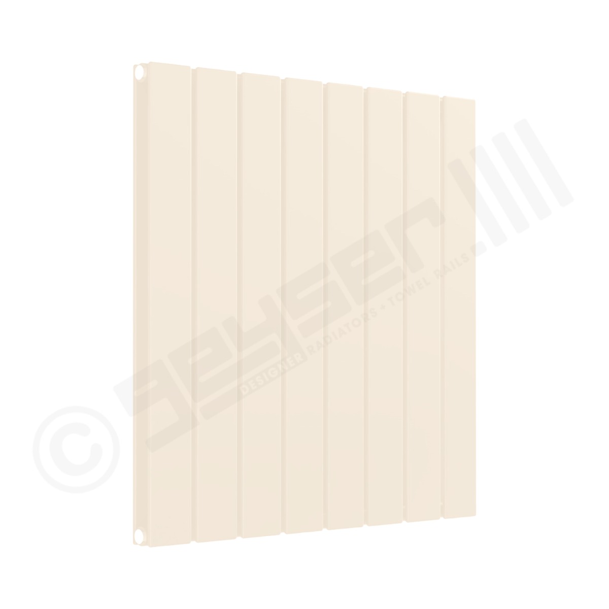 Cardiff Special Flat Horizontal Double Panel Designer Radiator 600mm x 588mm in Cream RAL 9001
