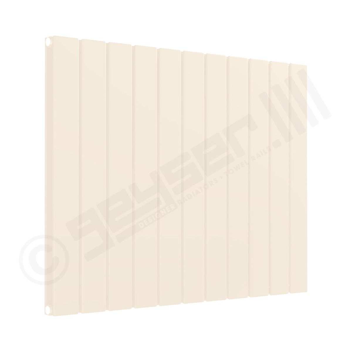 Cardiff Special Flat Horizontal Double Panel Designer Radiator 600mm x 810mm in Cream RAL 9001
