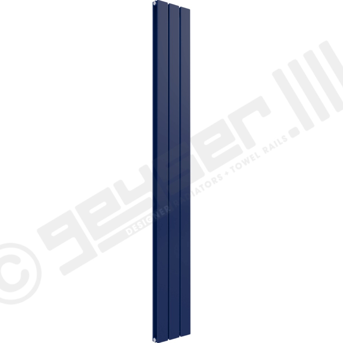 Cardiff Special Vertical Double Panel Radiator 1600mm x 218mm in Dark Sapphire Blue RAL 5003