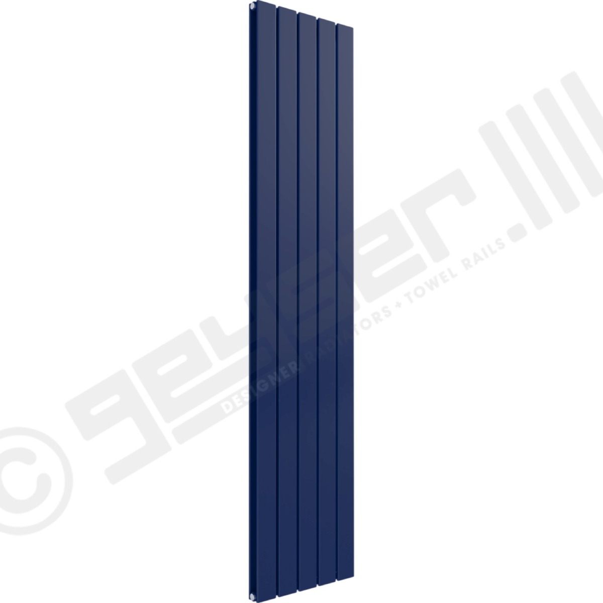 Cardiff Special Vertical Double Panel Radiator 1800mm x 366mm in Dark Sapphire Blue RAL 5003