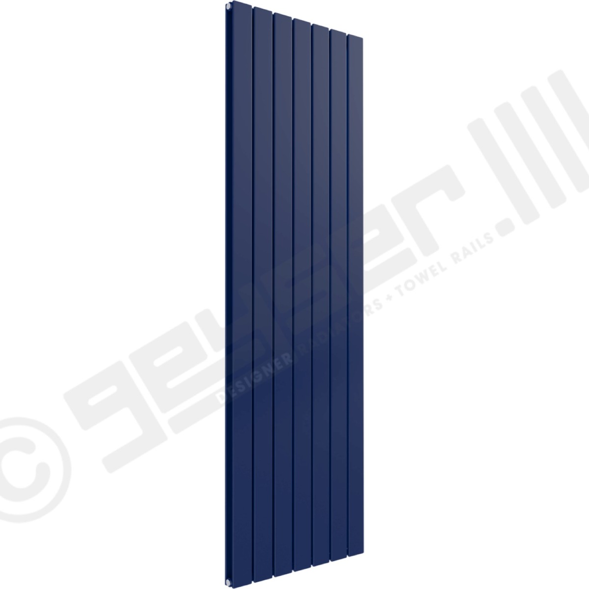 Cardiff Special Vertical Double Panel Radiator 1800mm x 514mm in Dark Sapphire Blue RAL 5003