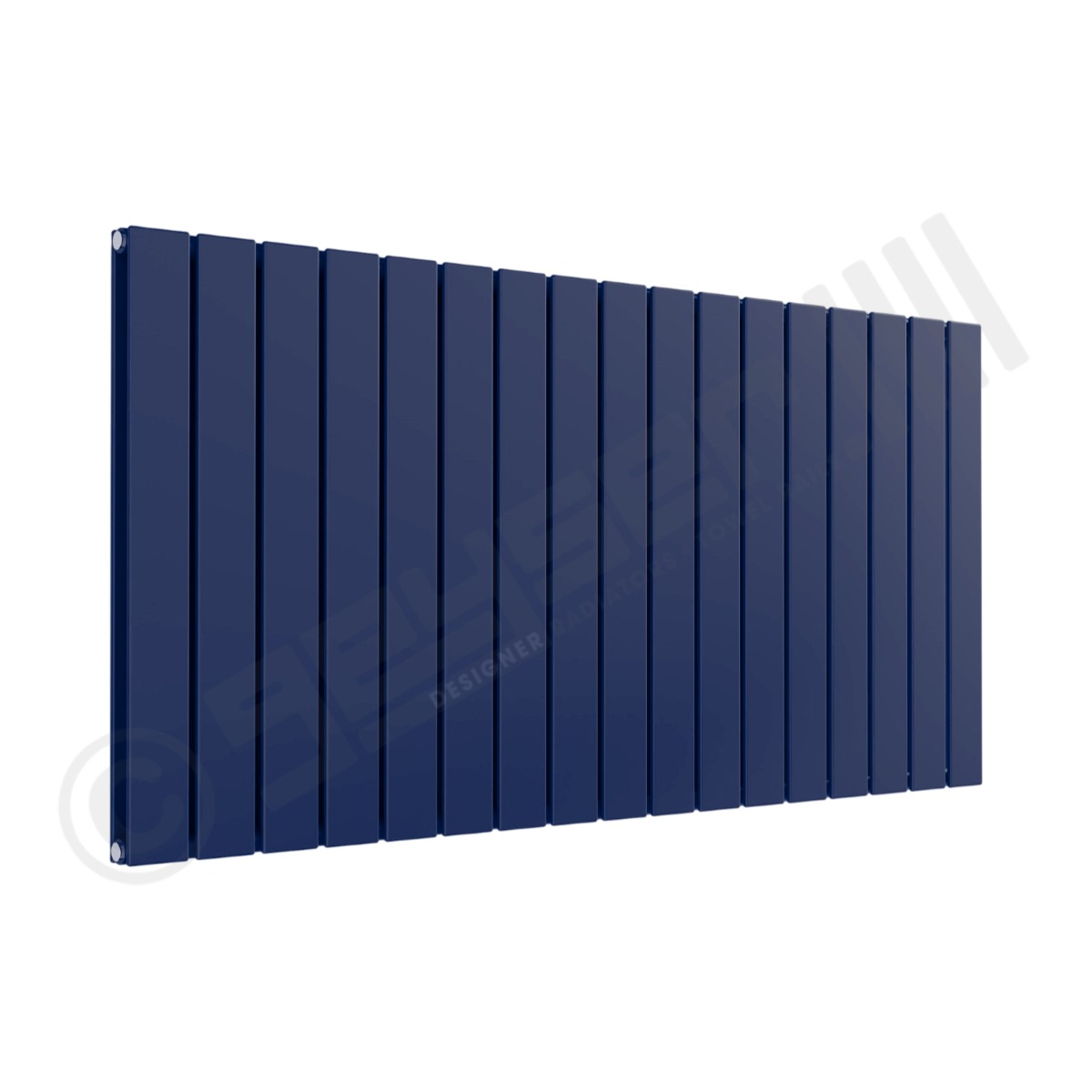 Cardiff Special Horizontal Double Panel Radiator 600mm x 1254mm in Dark Sapphire Blue RAL 5003