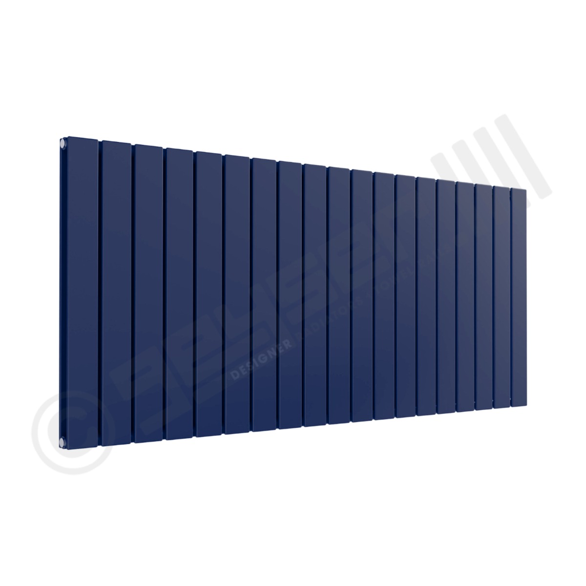 Cardiff Special Horizontal Double Panel Radiator 600mm x 1402mm in Dark Sapphire Blue RAL 5003