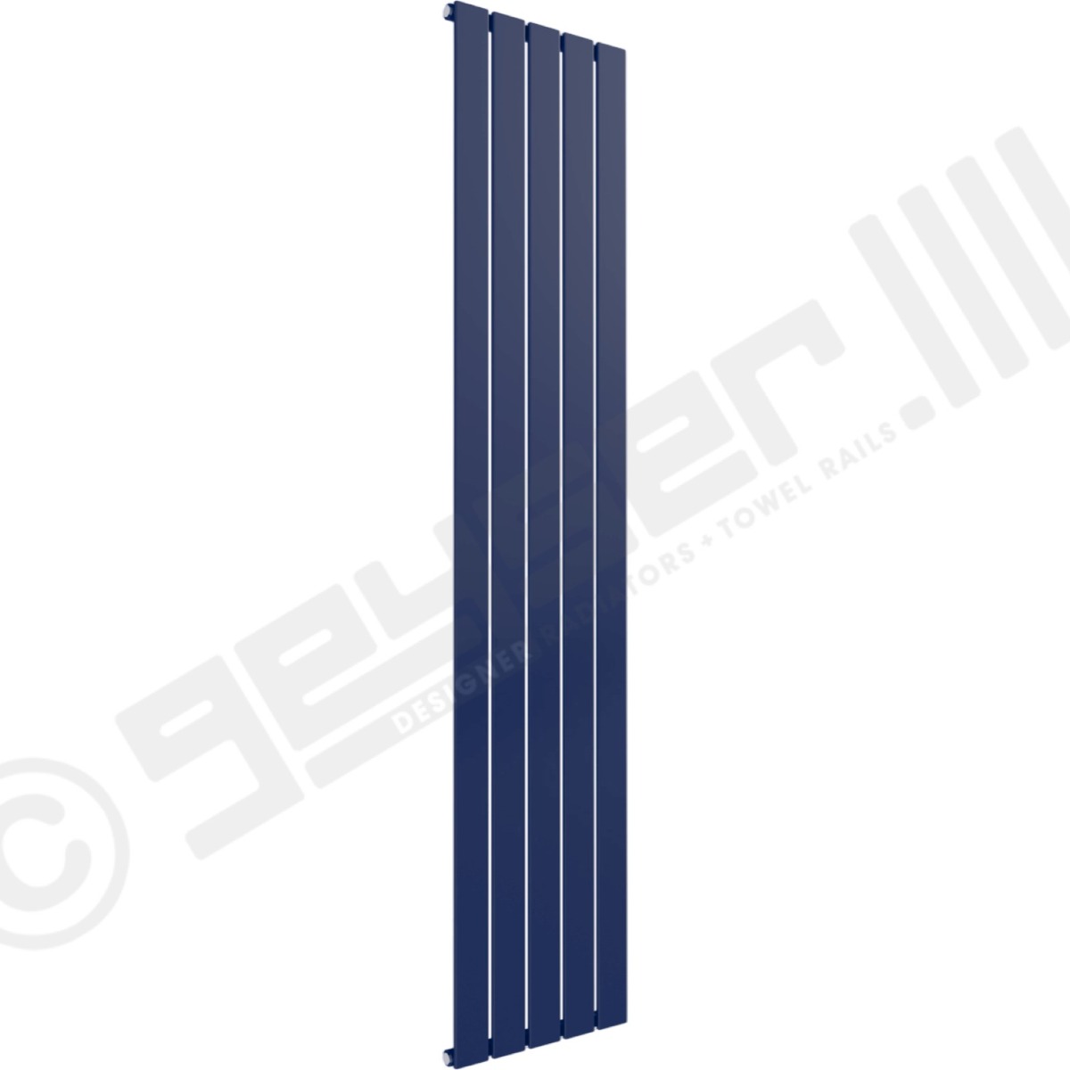 Cardiff Special Flat Vertical Single Panel Designer Radiator 1800mm x 366mm in Middle Sky Blue RAL 5015