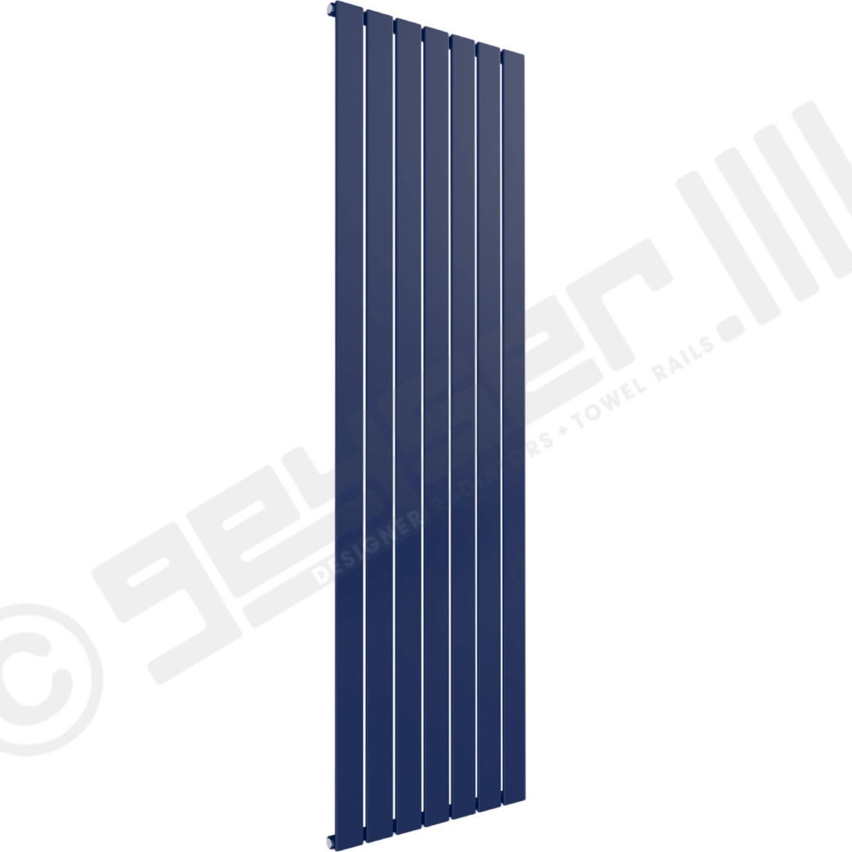 Cardiff Special Vertical Single Panel Radiator 1600mm x 514mm in Dark Sapphire Blue RAL 5003