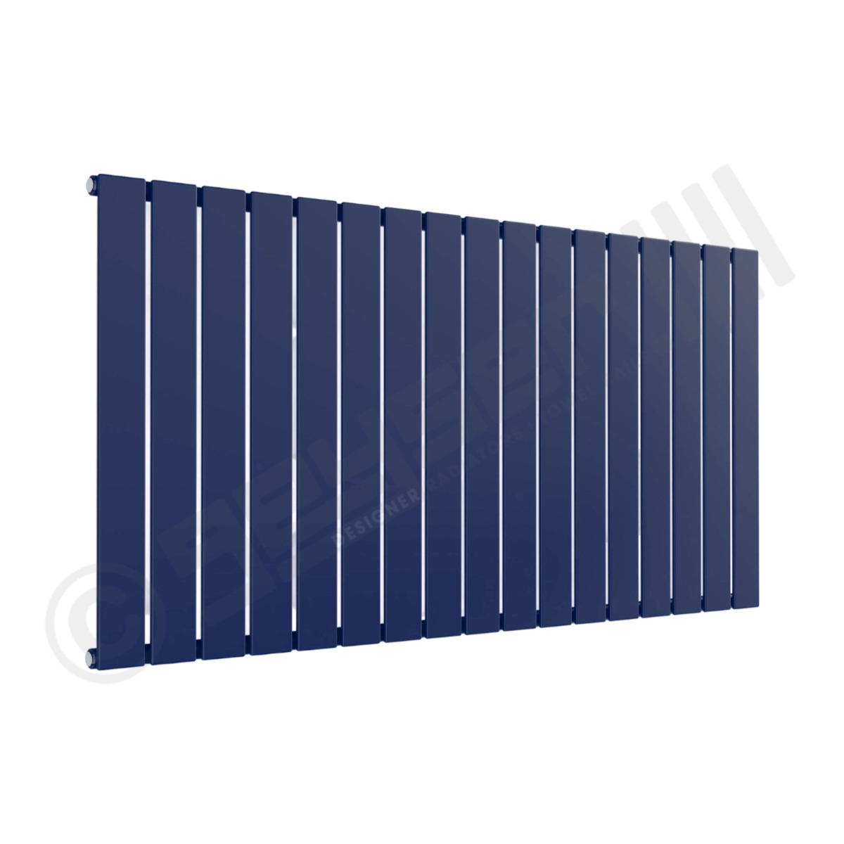 Cardiff Special Horizontal Single Panel Radiator 600mm x 1254mm in Dark Sapphire Blue RAL 5003