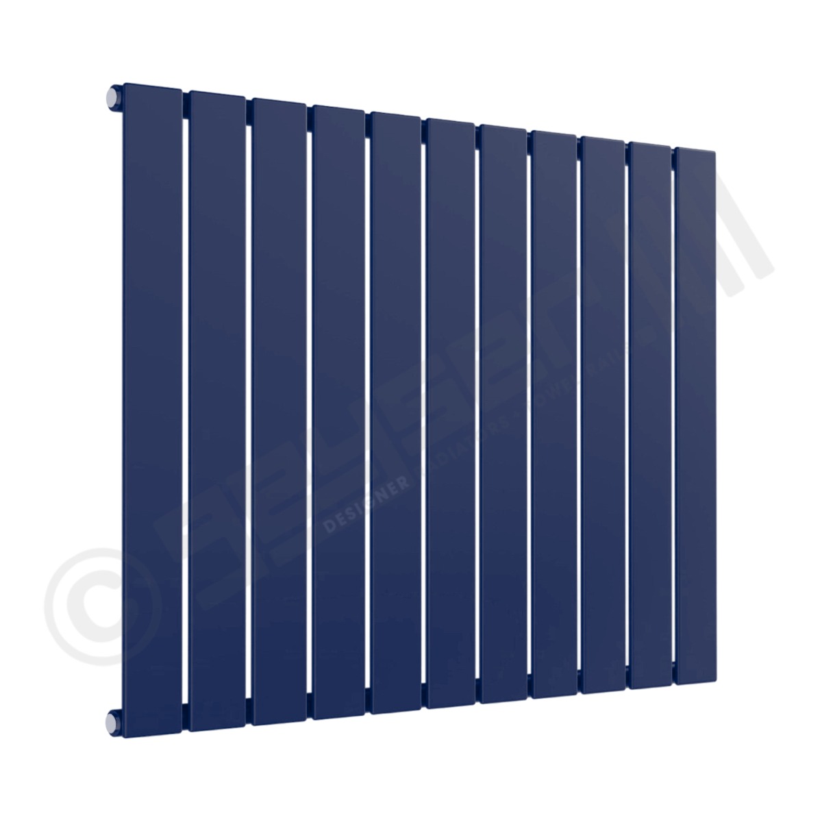 Cardiff Special Flat Horizontal Single Panel Designer Radiator 600mm x 810mm in Dark Sapphire Blue RAL 5003