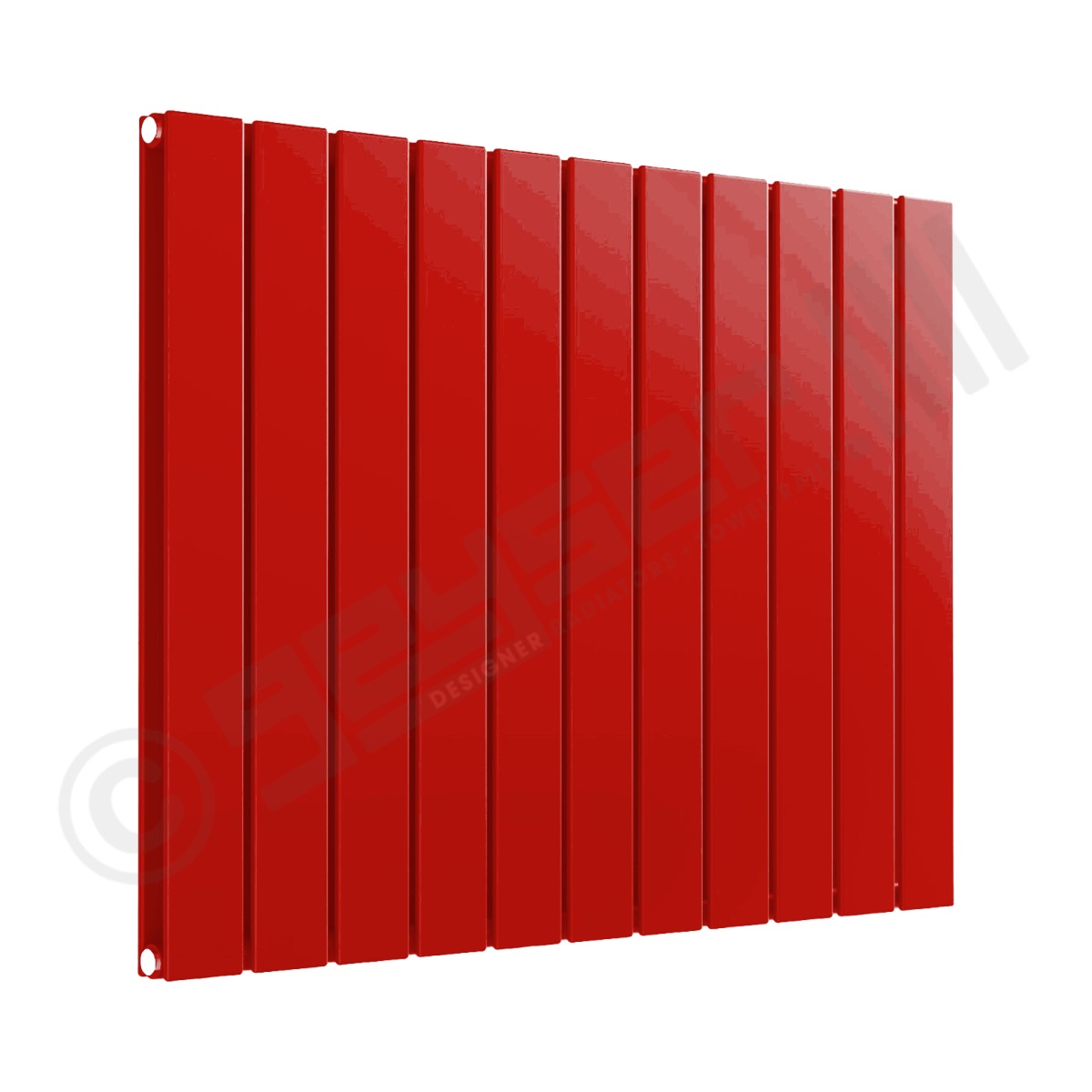 Cardiff Special Flat Horizontal Double Panel Designer Radiator 600mm x 810mm in Flame Red RAL 3000