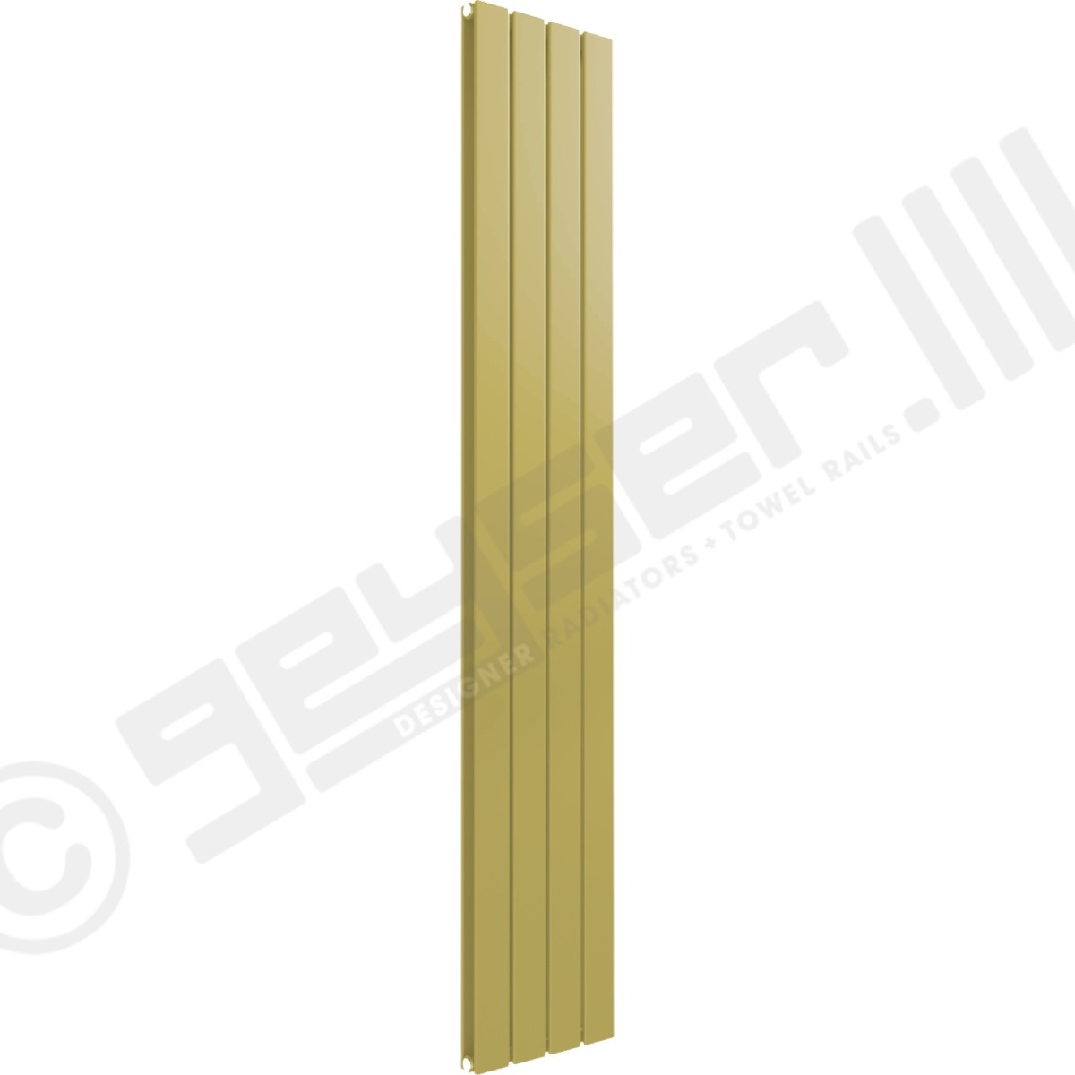 Cardiff Special Vertical Double Panel Radiator 1800mm x 292mm in Green Beige RAL 1000