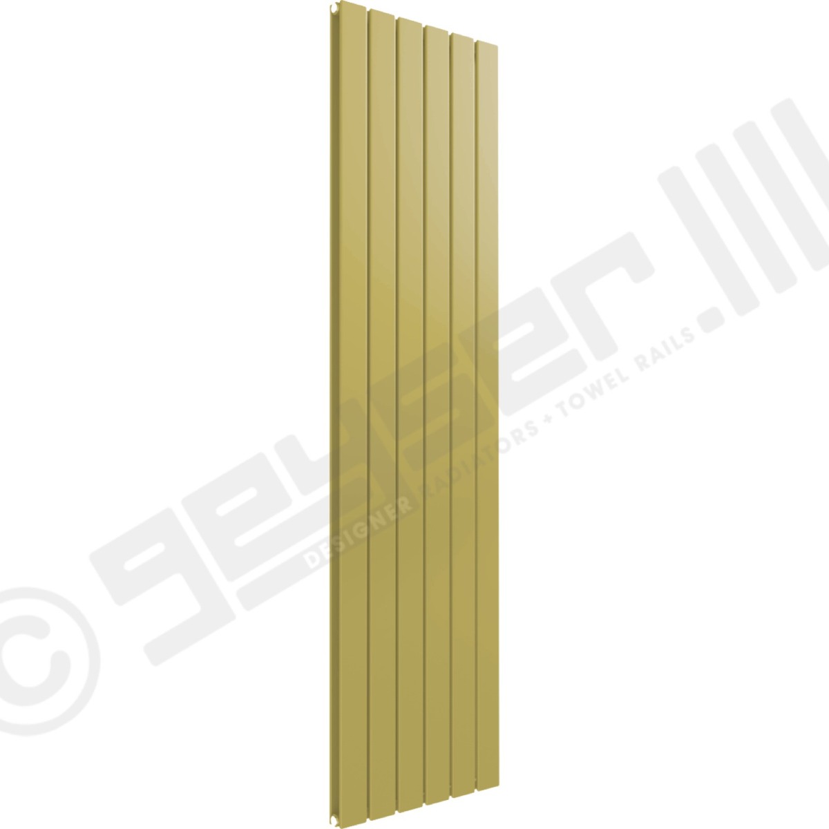 Cardiff Special Vertical Double Panel Radiator 1800mm x 440mm in Green Beige RAL 1000