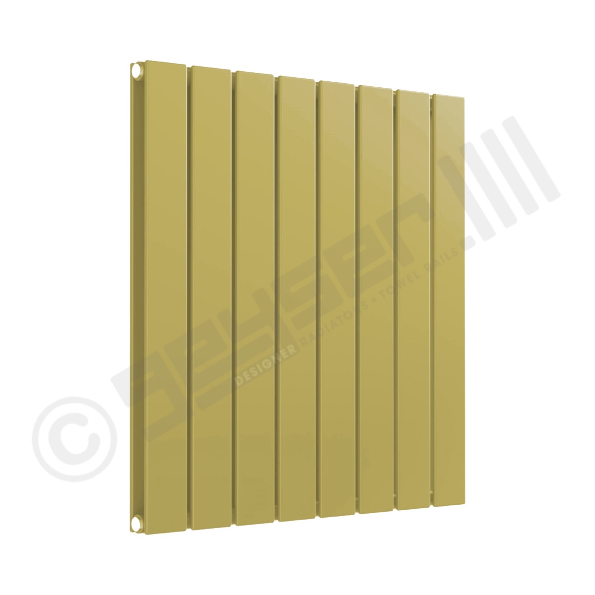 Cardiff Special Horizontal Double Panel Radiator 600mm x 588mm in Green Beige RAL 1000