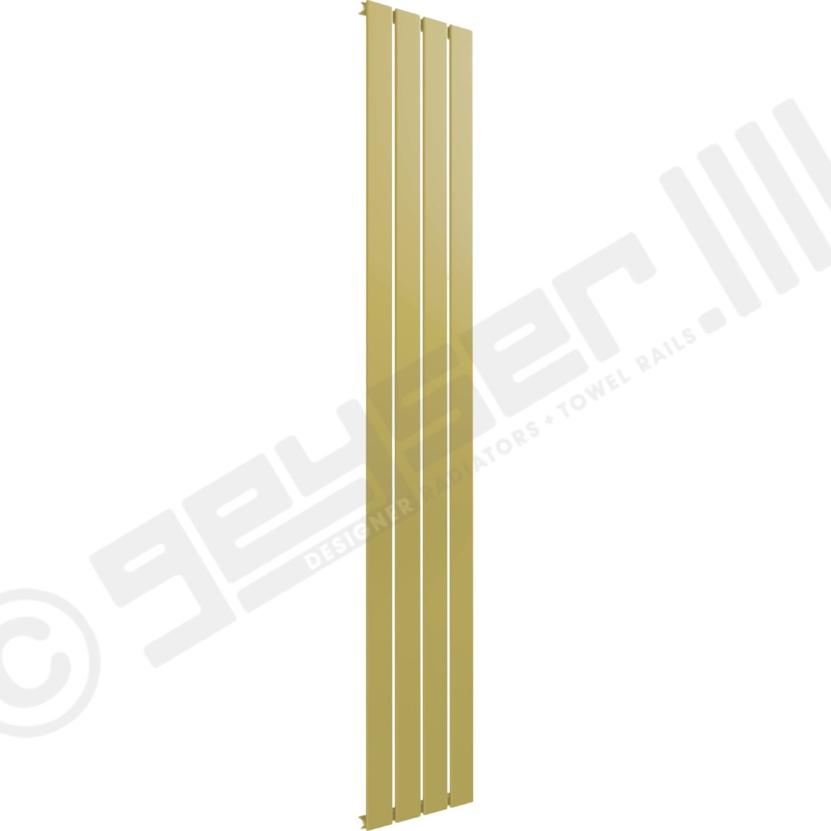Cardiff Special Vertical Single Panel Radiator 1600mm x 292mm in Green Beige RAL 1000