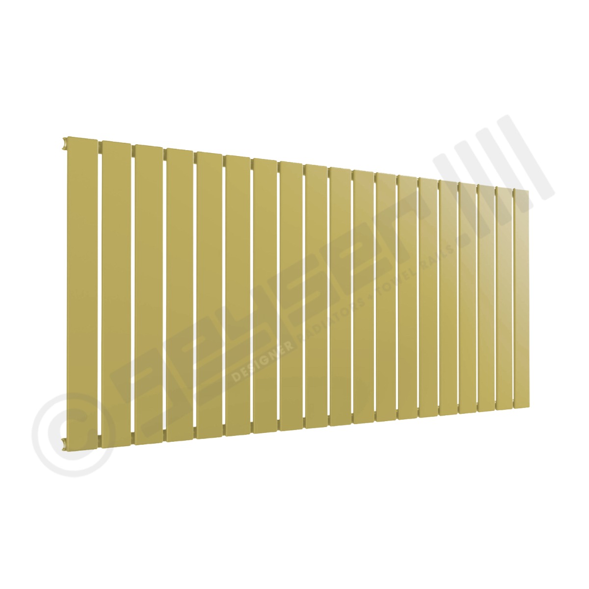 Cardiff Special Horizontal Single Panel Radiator 600mm x 1402mm in Green Beige RAL 1000
