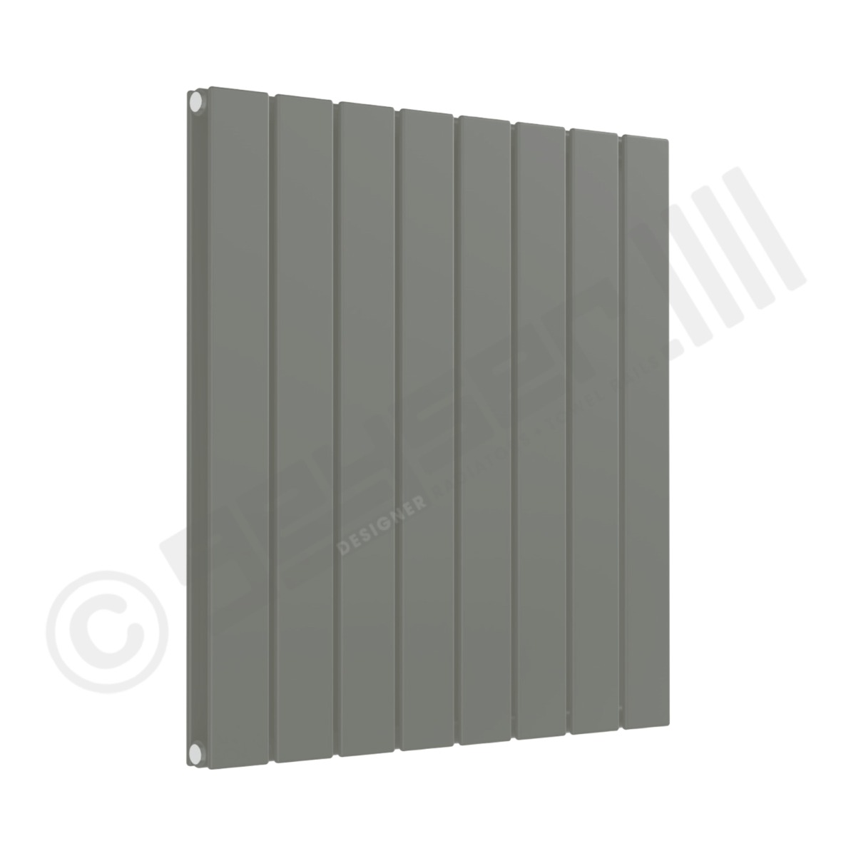 Cardiff Special Horizontal Double Panel Radiator 600mm x 588mm in Grey Aluminium RAL 9007