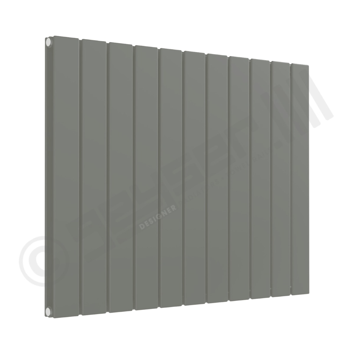 Cardiff Special Horizontal Double Panel Radiator 600mm x 810mm in Grey Aluminium RAL 9007