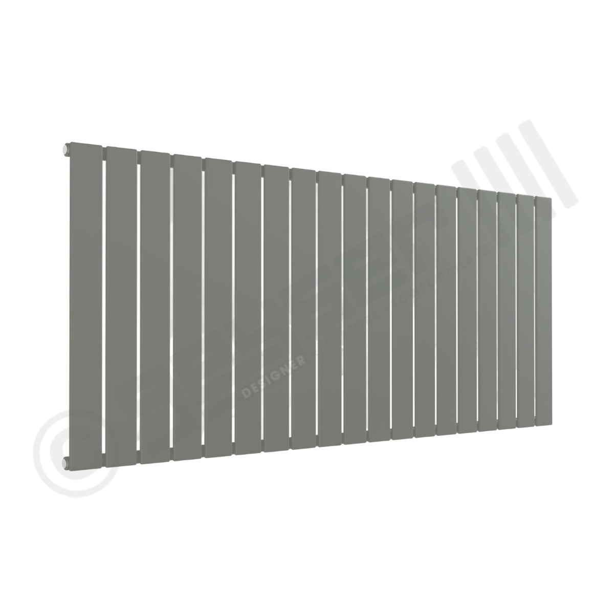 Cardiff Special Horizontal Single Panel Radiator 600mm x 1402mm in Grey Aluminium RAL 9007
