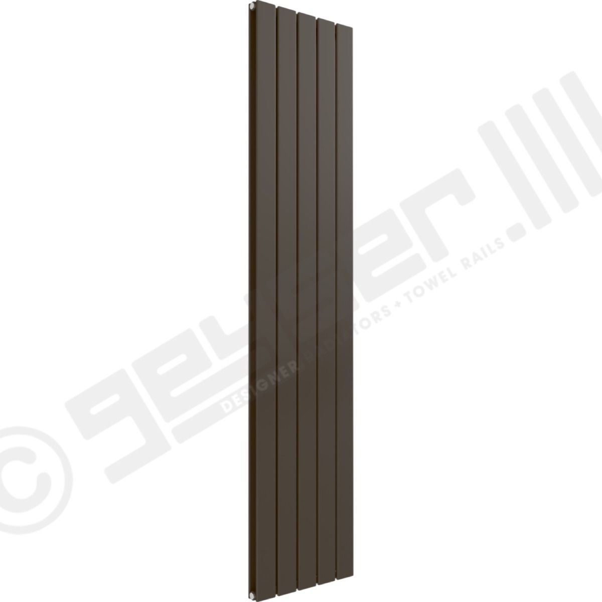 Cardiff Special Vertical Double Panel Radiator 1800mm x 366mm in Grey Brown RAL 8019