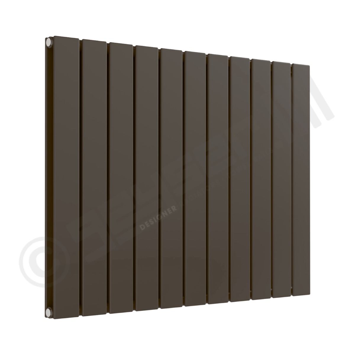 Cardiff Special Flat Horizontal Double Panel Designer Radiator 600mm x 810mm in Grey Brown RAL 8019