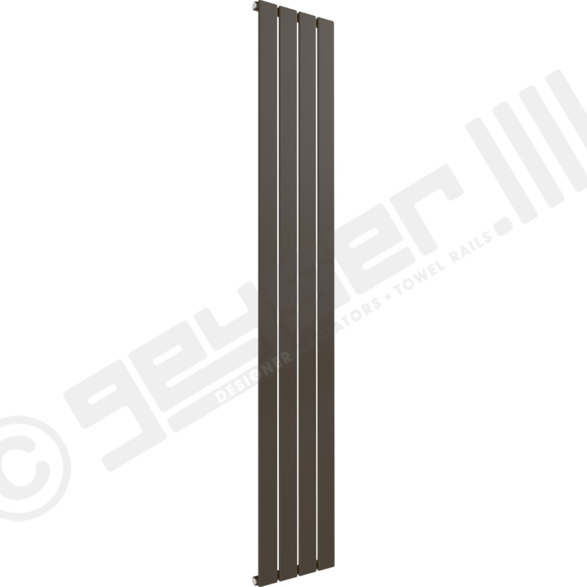 Cardiff Special Vertical Single Panel Radiator 1600mm x 292mm in Grey Brown RAL 8019