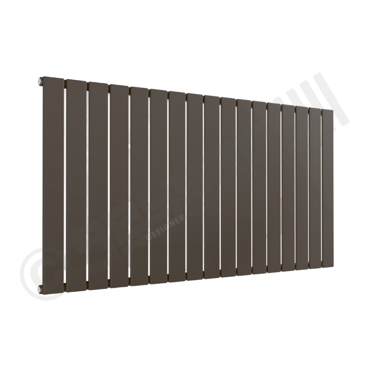 Cardiff Special Horizontal Single Panel Radiator 600mm x 1254mm in Grey Brown RAL 8019