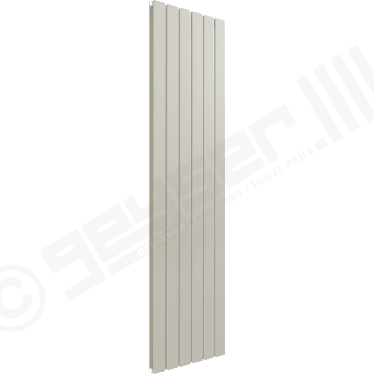 Cardiff Special Vertical Double Panel Radiator 1600mm x 440mm in Grey White RAL 9002