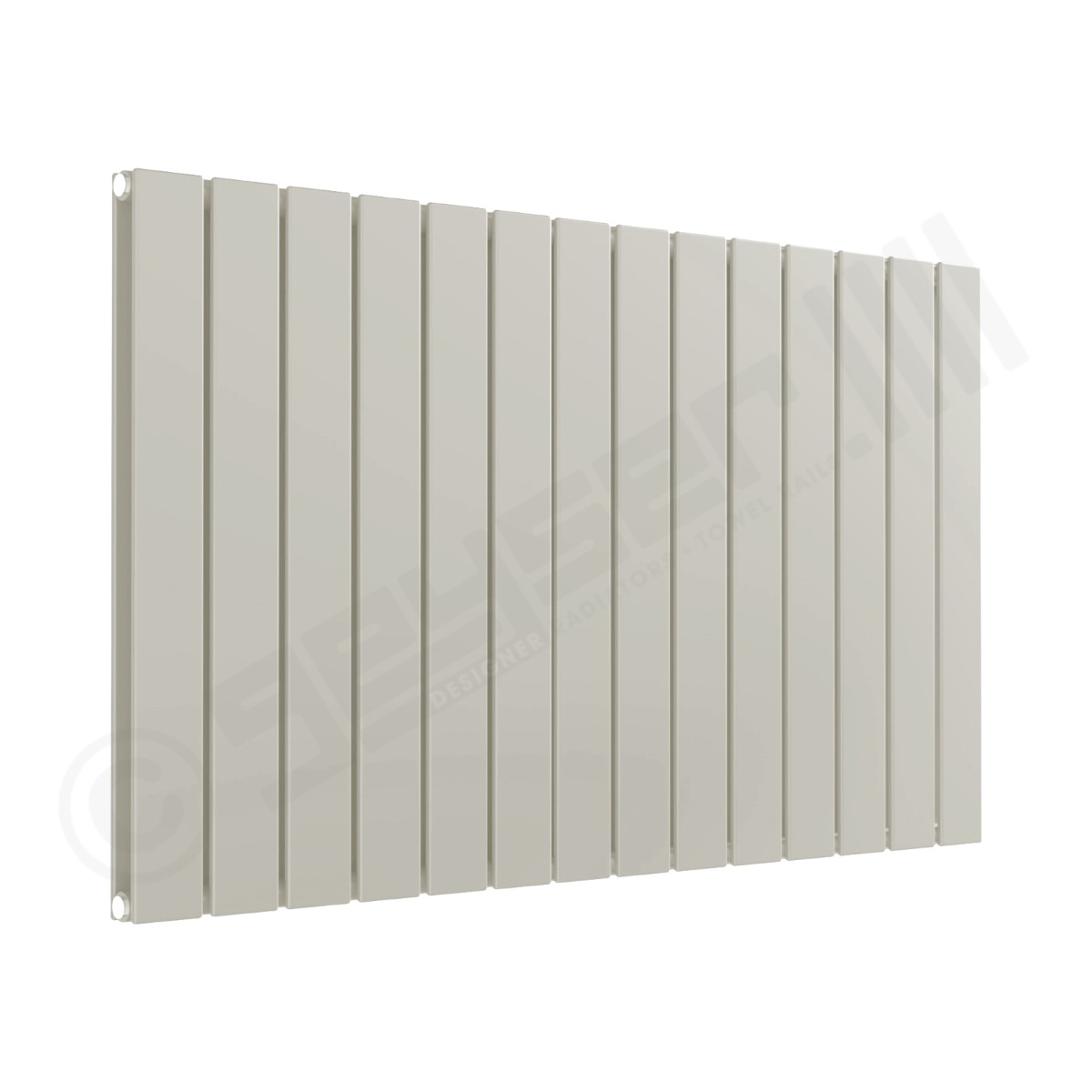 Cardiff Special Flat Horizontal Double Panel Designer Radiator 600mm x 1032mm in Grey White RAL 9002
