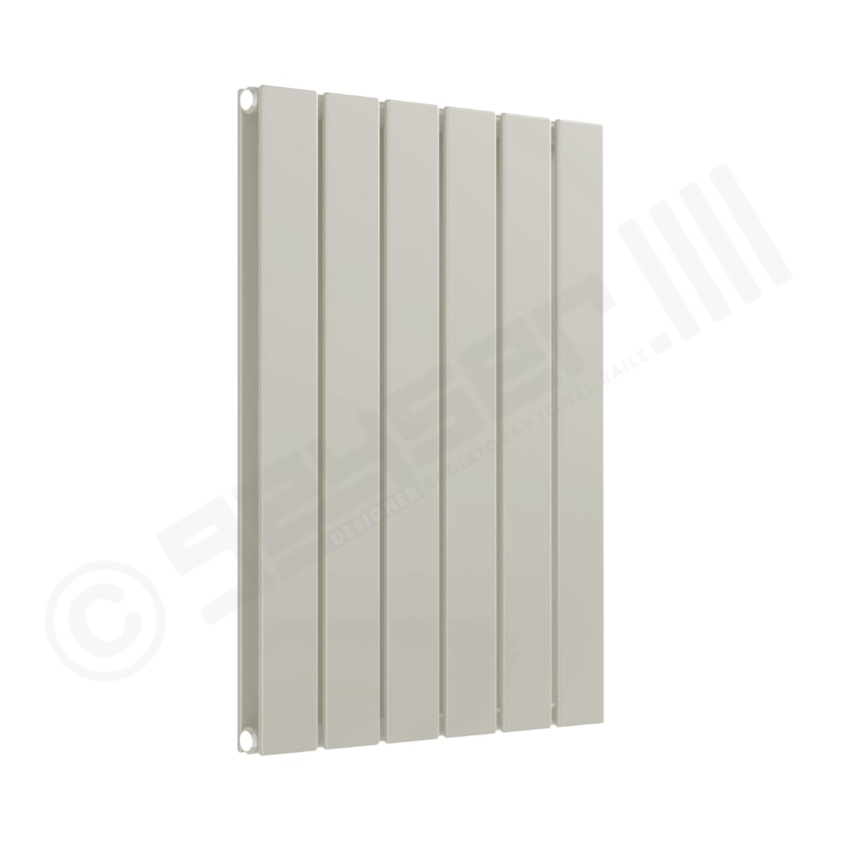 Cardiff Special Horizontal Double Panel Radiator 600mm x 440mm in Grey White RAL 9002