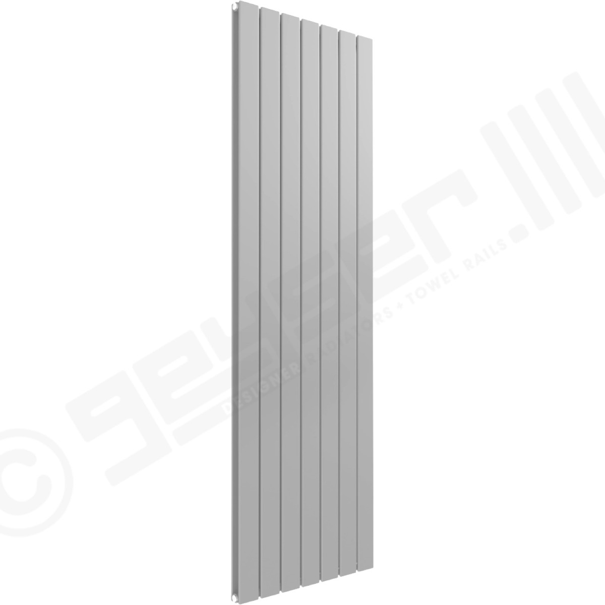 Cardiff Special Vertical Double Panel Radiator 1800mm x 514mm in Light Grey RAL 7035