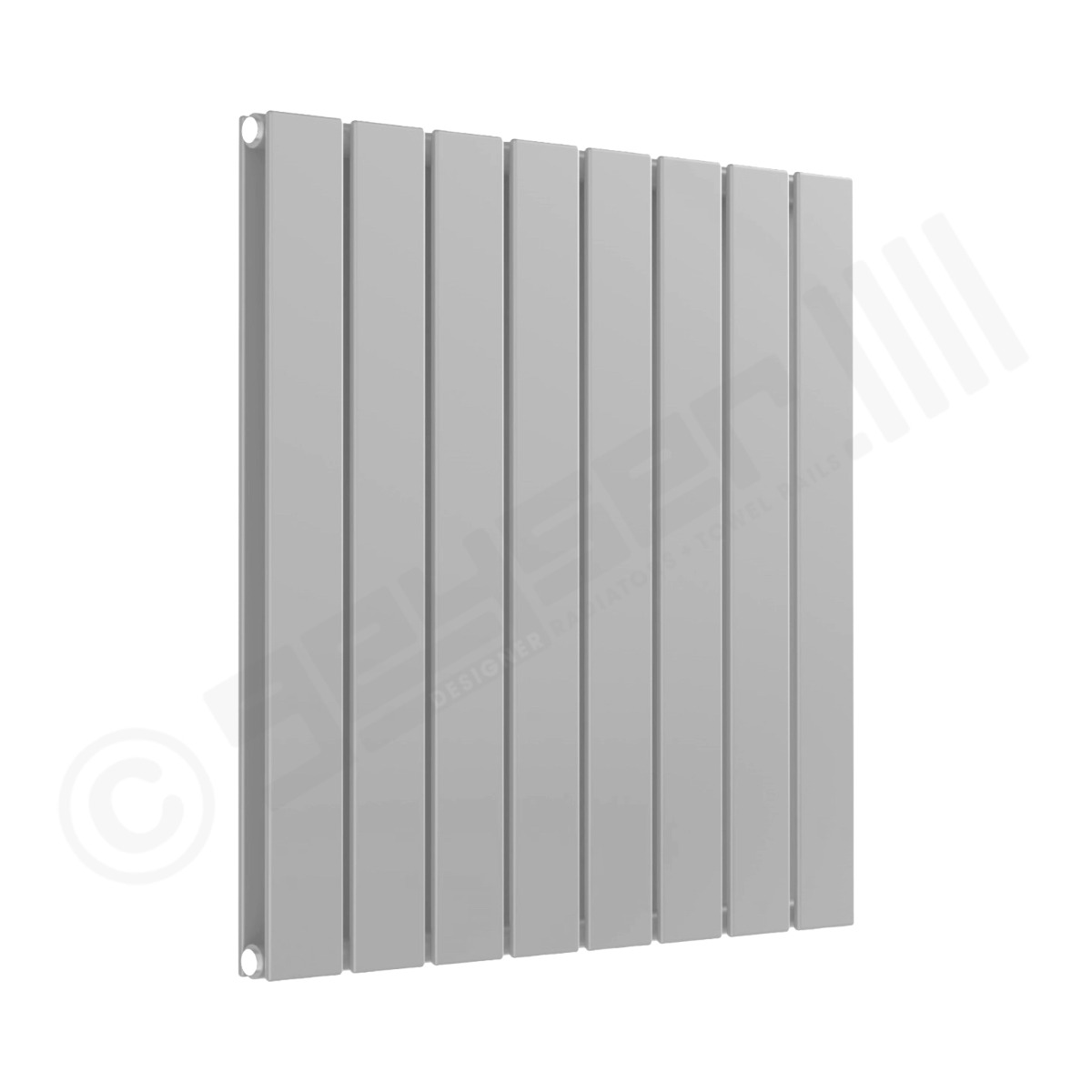 Cardiff Special Flat Horizontal Double Panel Designer Radiator 600mm x 588mm in Light Grey RAL 7035
