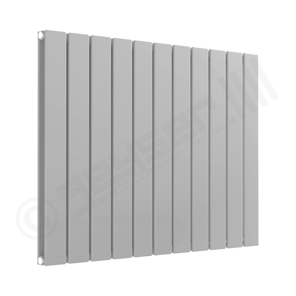 Cardiff Special Flat Horizontal Double Panel Designer Radiator 600mm x 810mm in Light Grey RAL 7035