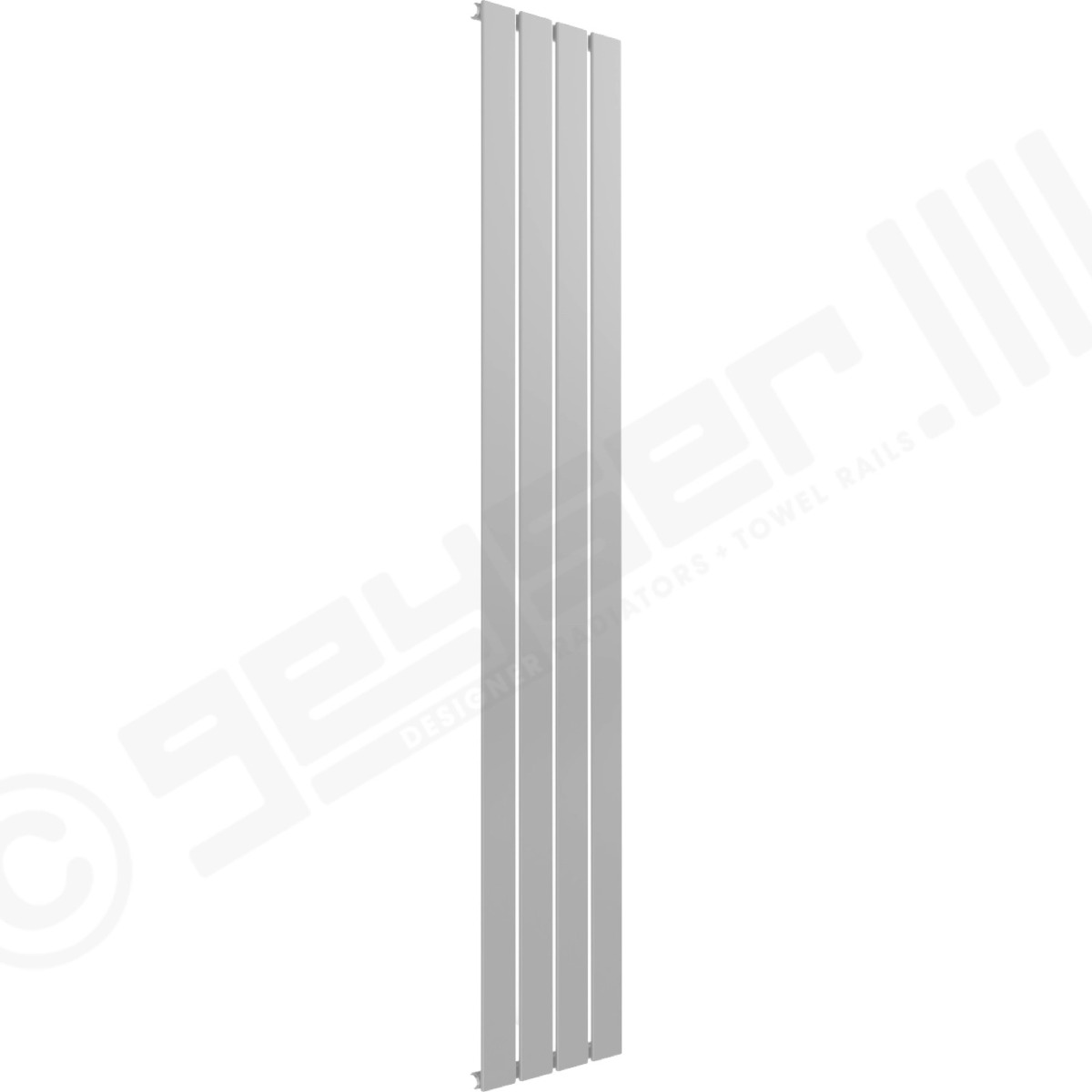 Cardiff Special Vertical Single Panel Radiator 1600mm x 292mm in Light Grey RAL 7035