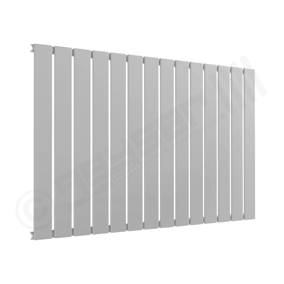 Cardiff Special Flat Horizontal Single Panel Designer Radiator 600mm x 1032mm in Light Grey RAL 7035