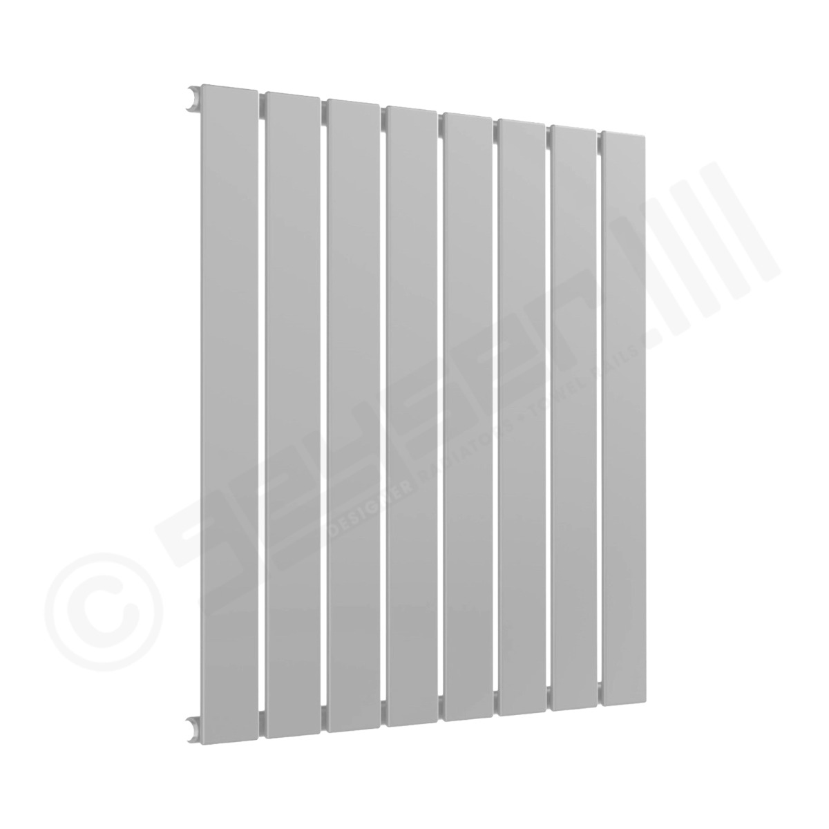 Cardiff Special Flat Horizontal Single Panel Designer Radiator 600mm x 588mm in Pebble Grey RAL 7032