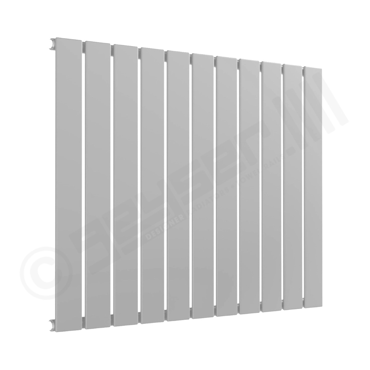 Cardiff Special Flat Horizontal Single Panel Designer Radiator 600mm x 810mm in Light Grey RAL 7035