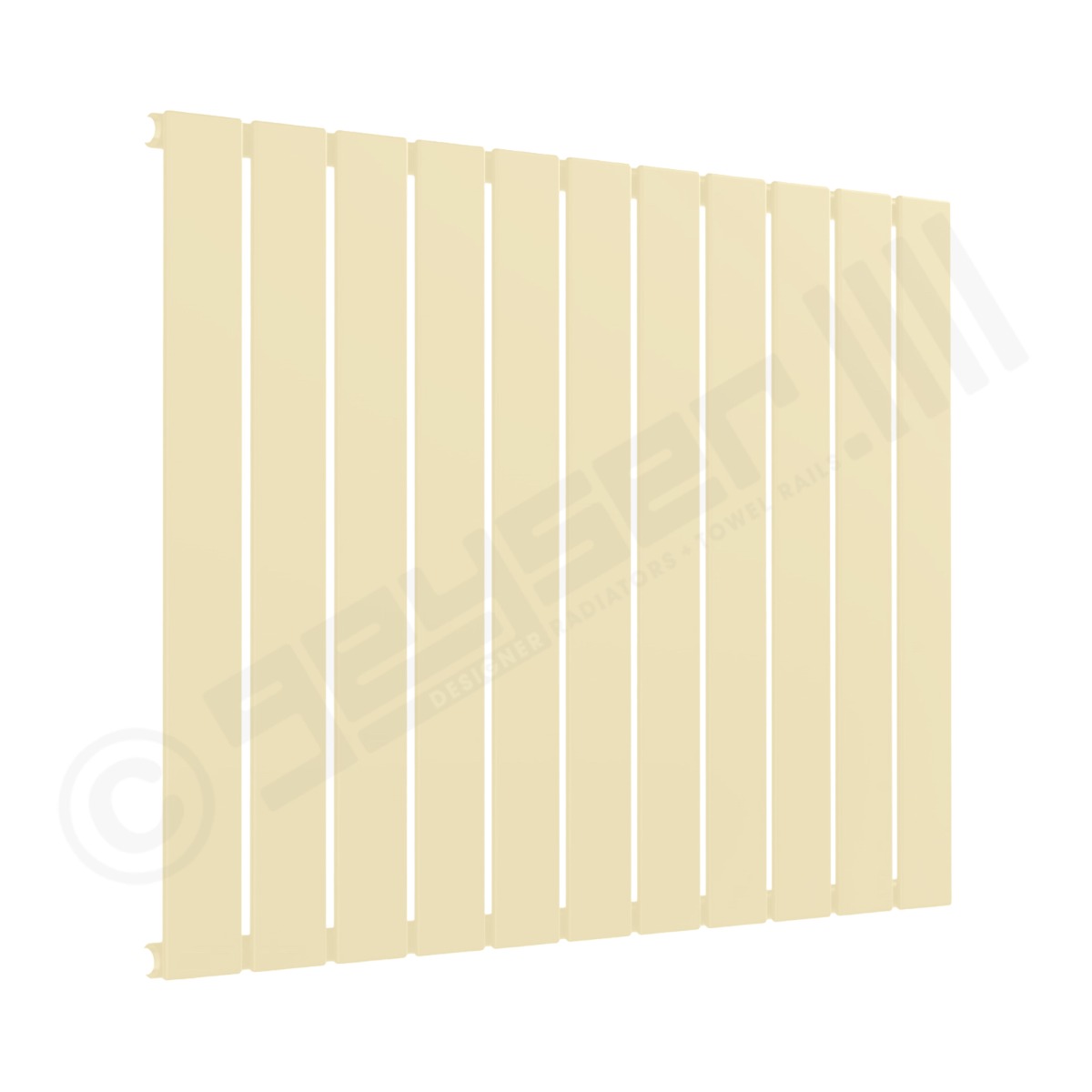 Cardiff Special Flat Horizontal Single Panel Designer Radiator 600mm x 810mm in Light Ivory RAL 1015