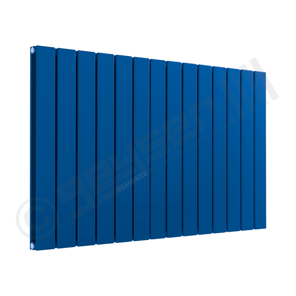 Cardiff Special Flat Horizontal Double Panel Designer Radiator 600mm x 1032mm in Middle Sky Blue RAL 5015