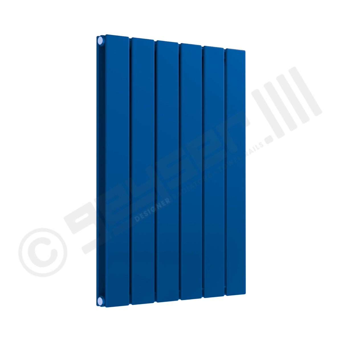 Cardiff Special Flat Horizontal Double Panel Designer Radiator 600mm x 440mm in Middle Sky Blue RAL 5015