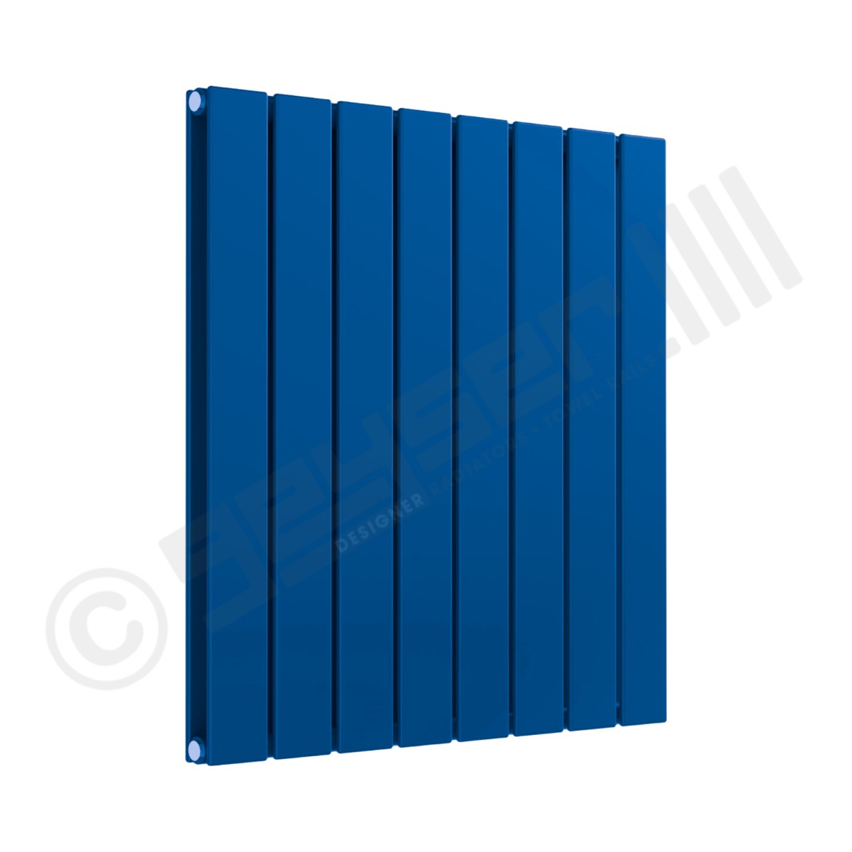 Cardiff Special Flat Horizontal Double Panel Designer Radiator 600mm x 588mm in Middle Sky Blue RAL 5015
