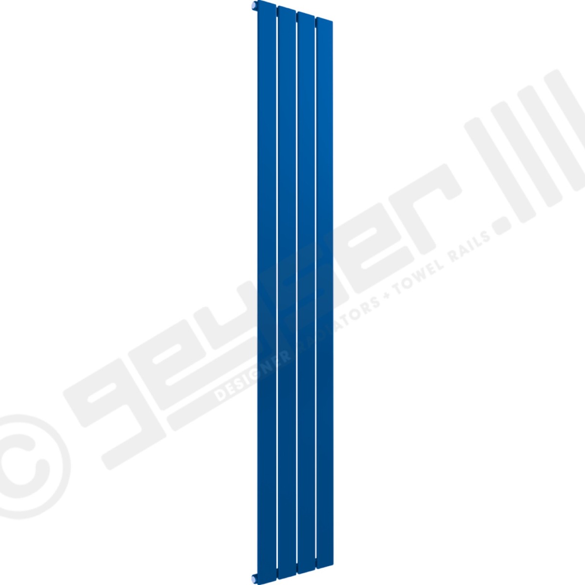 Cardiff Special Flat Vertical Single Panel Designer Radiator 1600mm x 292mm in Middle Sky Blue RAL 5015