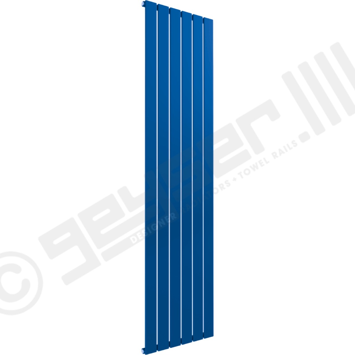 Cardiff Special Flat Vertical Single Panel Designer Radiator 1800mm x 440mm in Middle Sky Blue RAL 5015