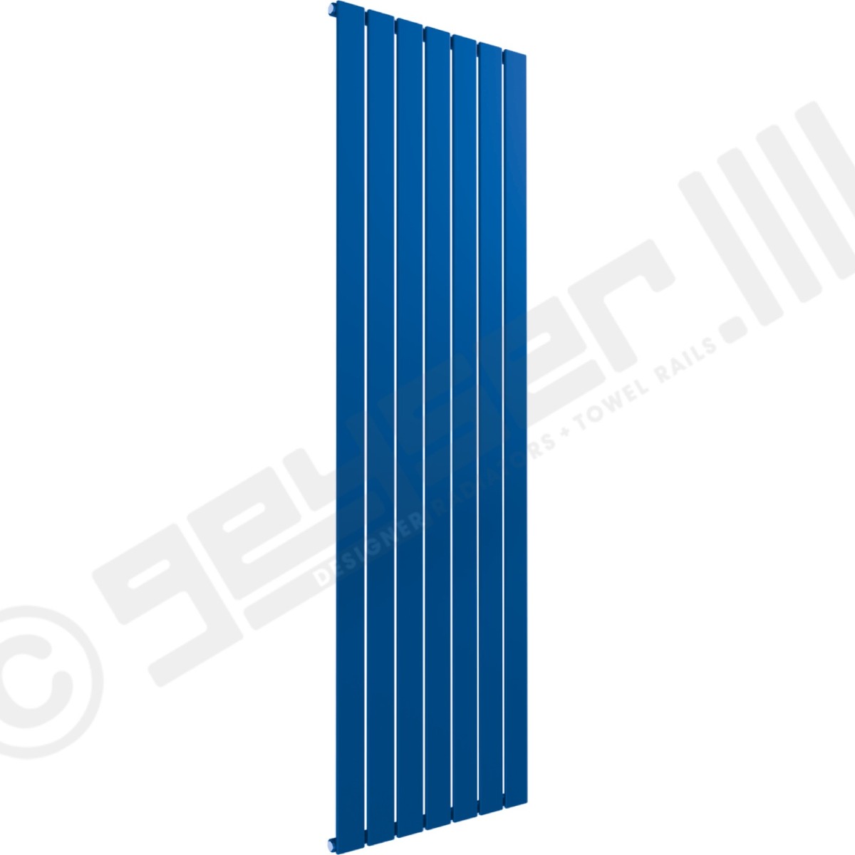 Cardiff Special Flat Vertical Single Panel Designer Radiator 1800mm x 514mm in Middle Sky Blue RAL 5015